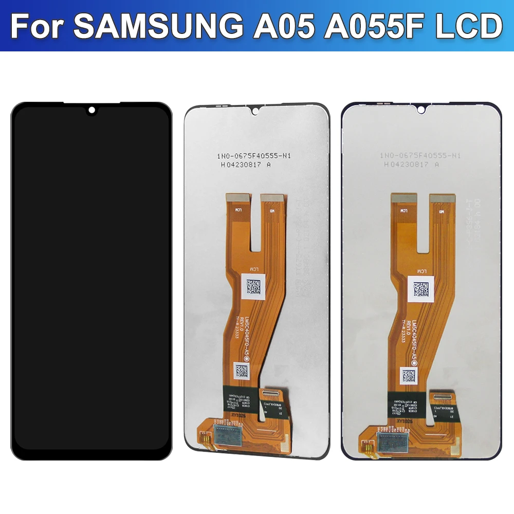 Tested For Samsung A05 Display Touch Screen With Frame Digitizer Assembly For Samsung A055F A055M SM-A055F/DS LCD