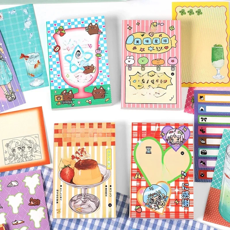 100 sztuk gwiazda cukierki materiał papierowa notatnik dekoracja Scrabooking DIY kolaż tło notatki papierowe Kawaii biurowe — zdjęcie 2