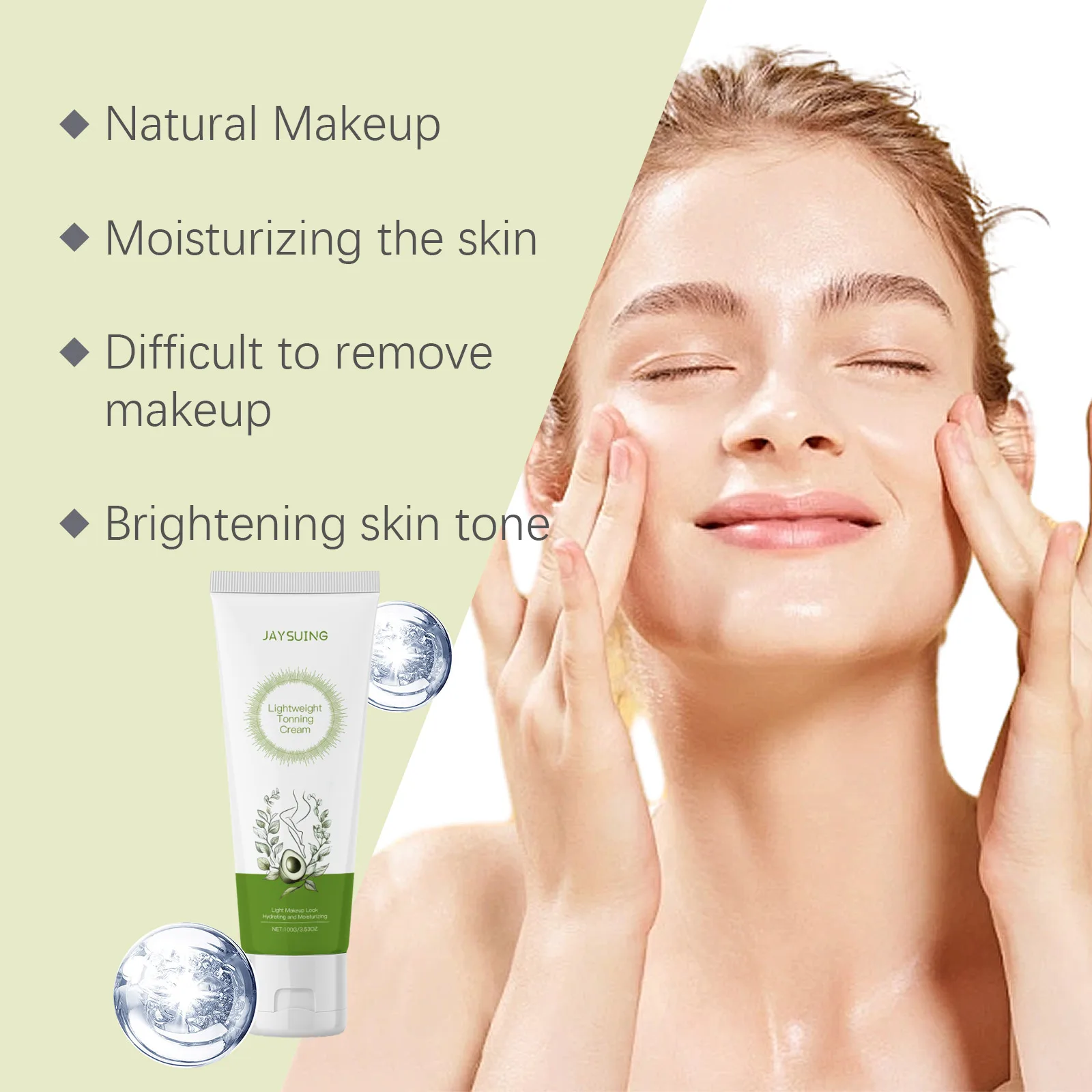 Creme de tom para cima, reduz a secura, linhas finas, até mesmo o tom da pele, manchas de acne, fortalece a barreira da pele, creme hidratante leve