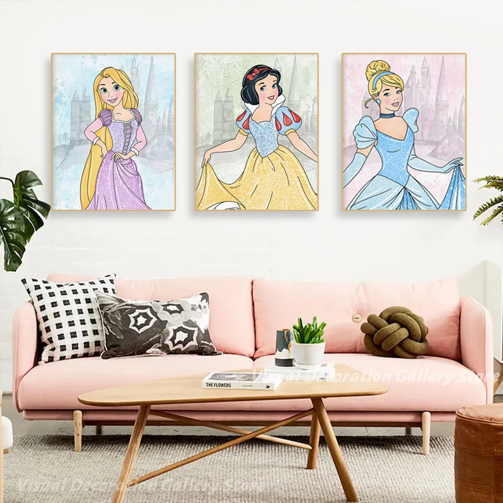 

Miniso Disney Princess Anime Movie Poster Cartoon Snow White Wall Art Printing Living Room Home Decor Paintings Children's Gifts