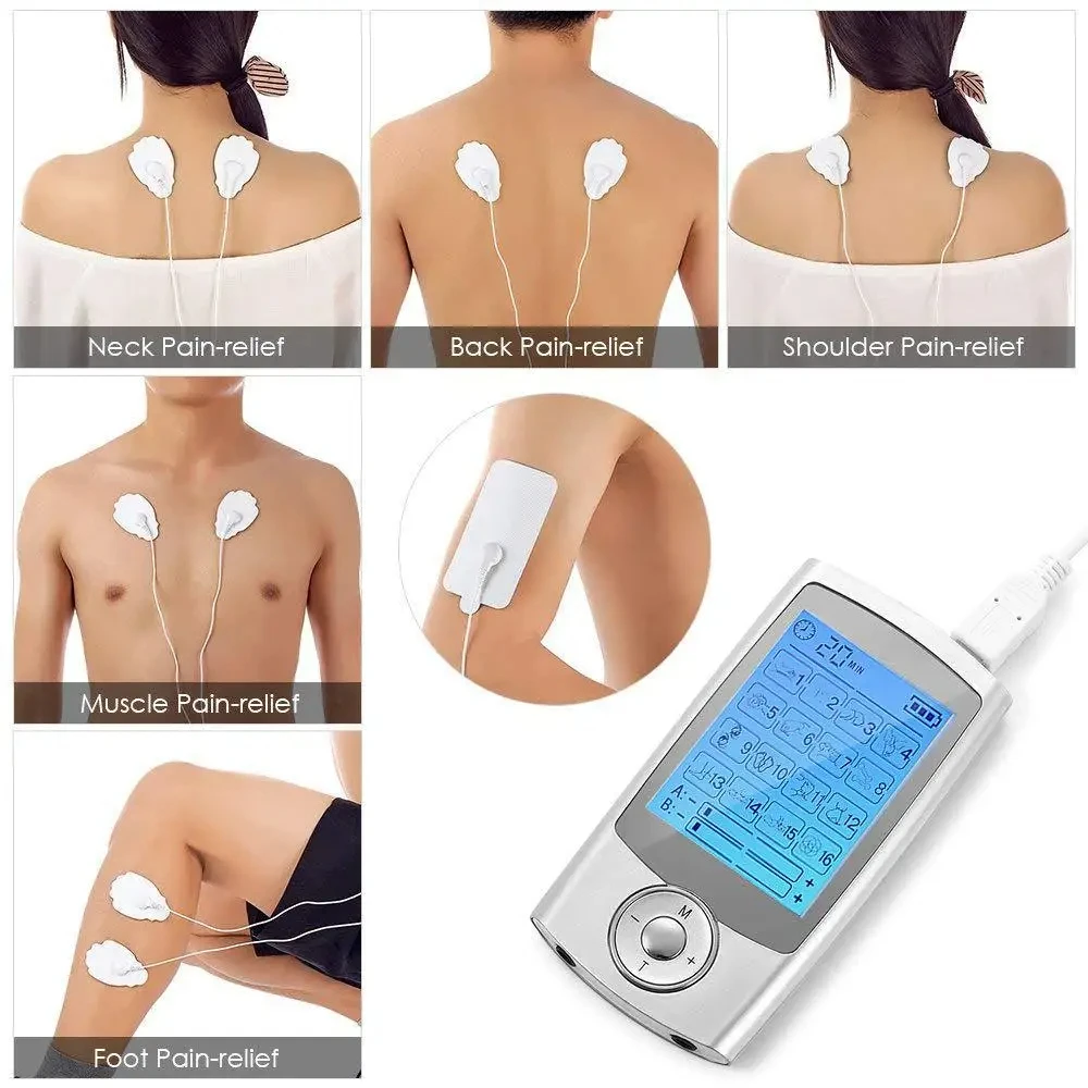 16/28 Modes Electric Ten Relax Muscle Stimulator EMS Acupuncture Body Massage Digital Therapy Slimming Electrostimulator Machine