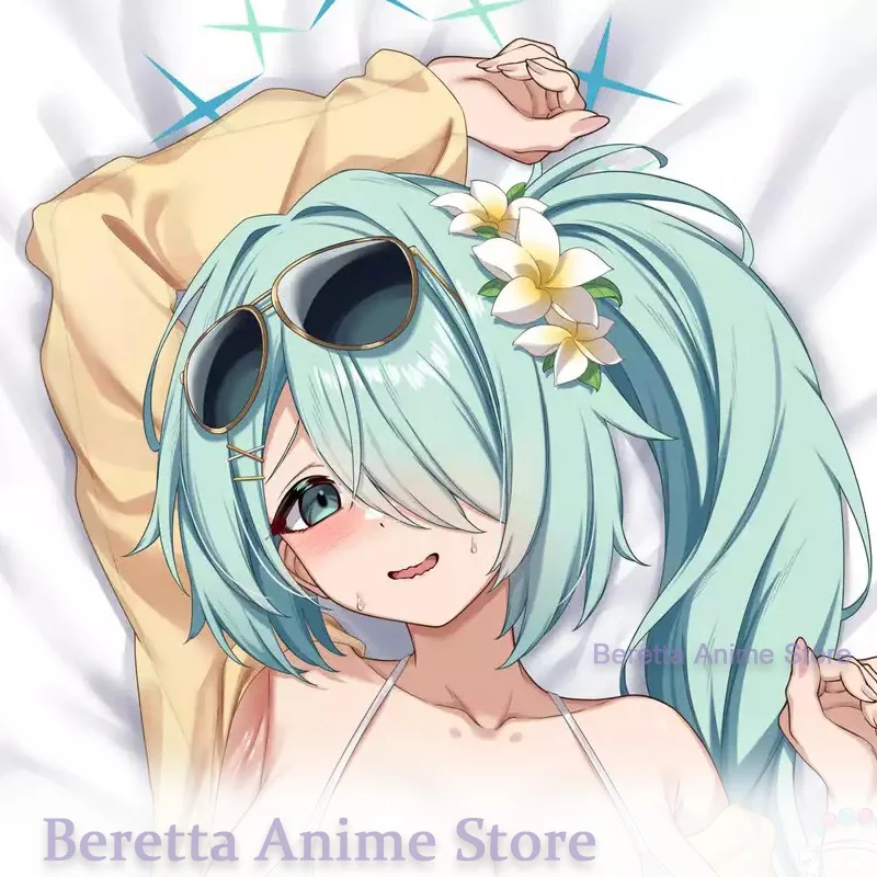 Dakimakura أنيمي Tsuchinaga Hiyori الأزرق الأرشيف على الوجهين طباعة غطاء وسادة للجسم بالحجم الطبيعي #2