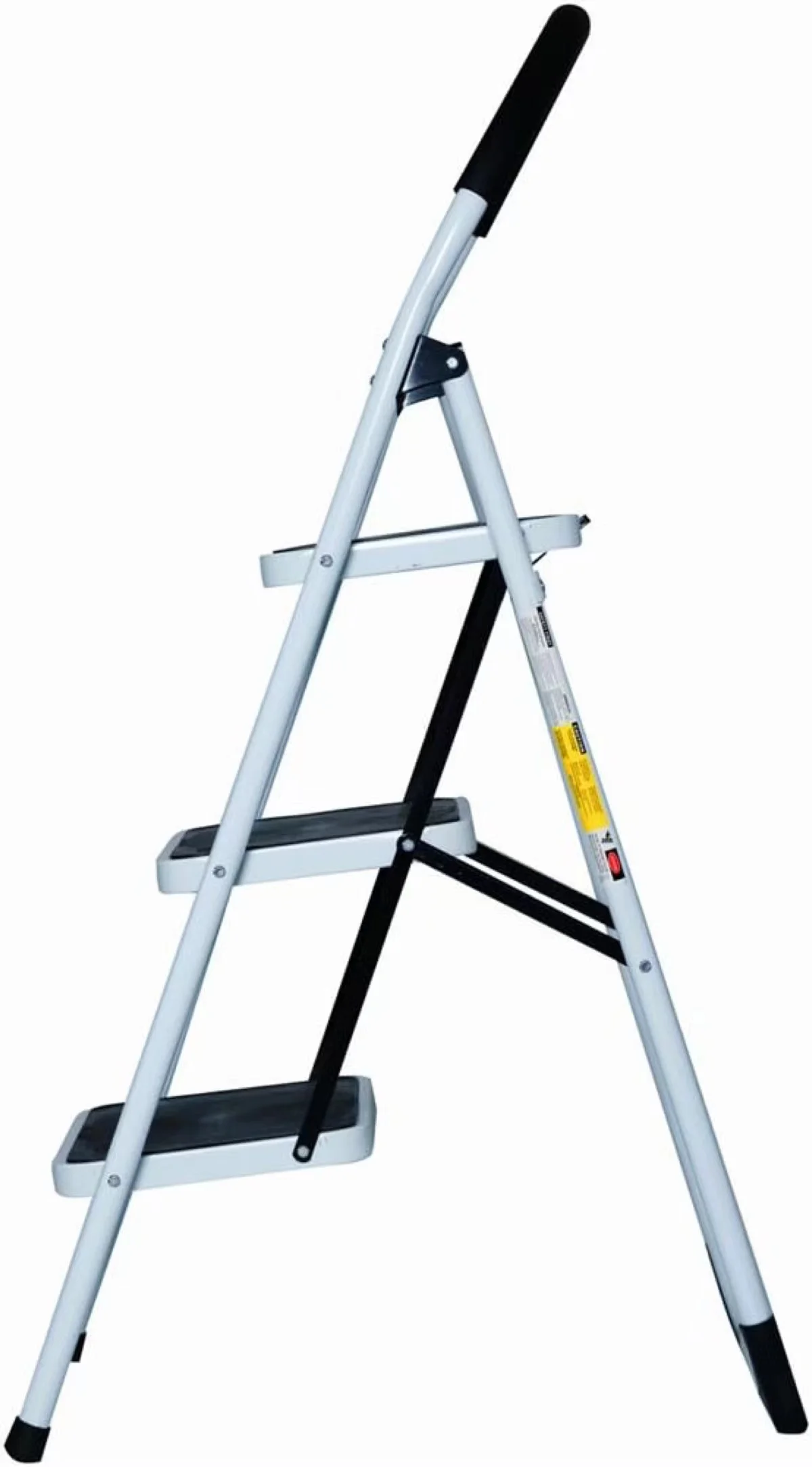 EN131 Folding 3 Step Ladder Home Depot Steel, Lightweight 300 lb Capacity with Hand Grip Anti-Slip