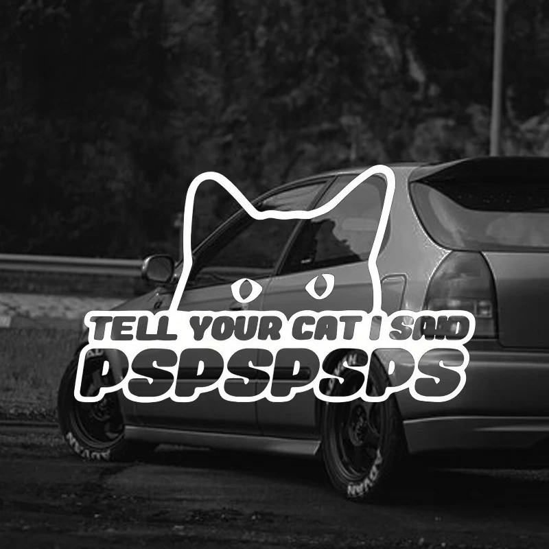 Tell Your Cat I Said PSPSPS Car Sticker And Vinyl Decals Motorcycle