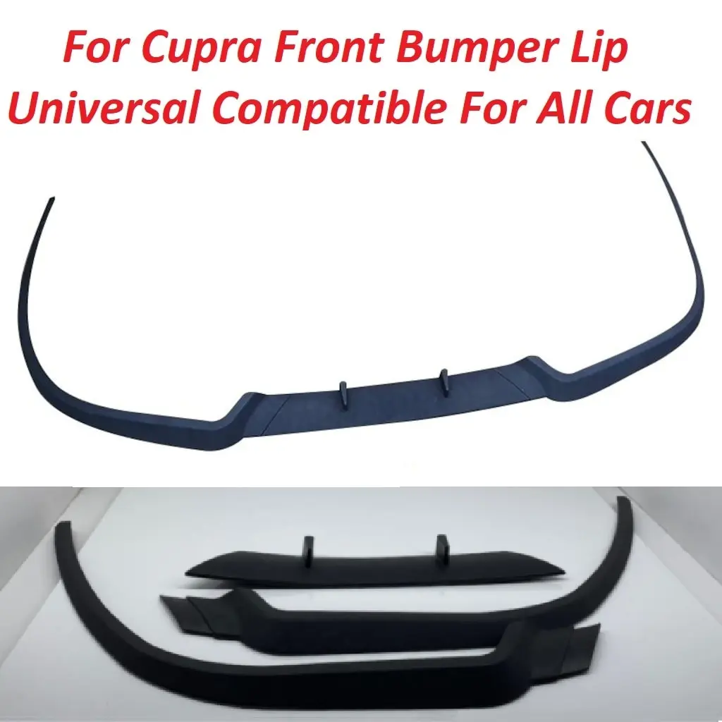 For Car Design CUPRA R FRONT SPOILER LIP ALL CARS Compatible bumper lip diffuser Body Kit Euro Spoiler Lip Universal