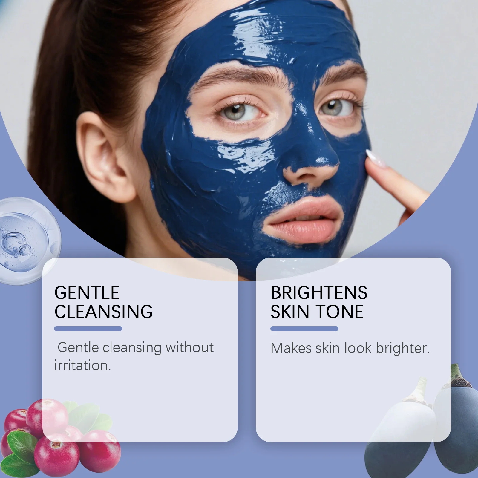 Moroccan Blue Nila Mask Powder Gentle Cleansing Brighten Even Skin Tone Deep Hydration Smoothing Radiant Facial Skin Care