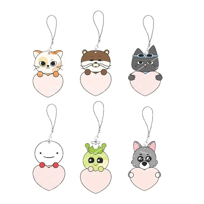 Popular Idol Group Creative Acrylic Mobile Phone Charms Characters Cartoon Cute Small  Pendant Phone Chain Keychain Fans Gifts