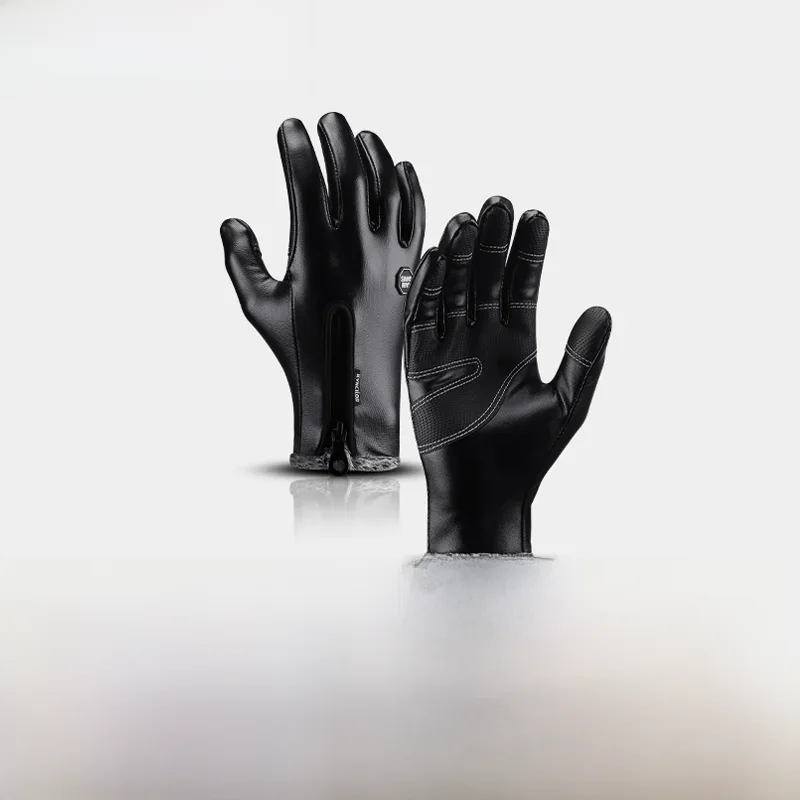 AliExpress Fezrgea Kyncilor Men's Winter Gloves Cycling Gloves Velvet Leather Men Touch Screen Gloves For Sports Thermal Climbing Bycicle Gloves