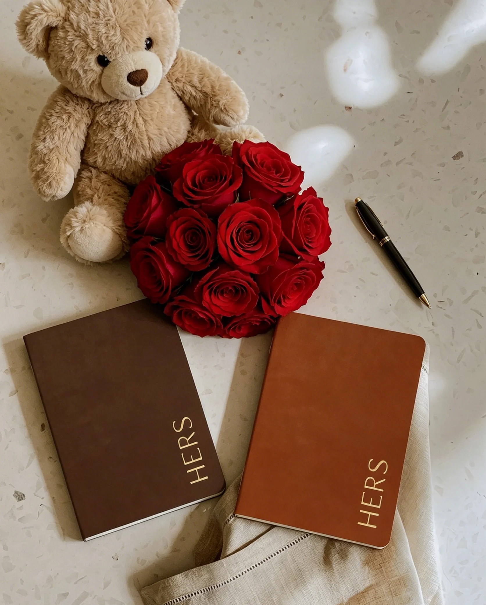 

Boho Gold Foil Wedding Vow Books Set of 2 His and Hers Vow Renewal Booklet for Couples