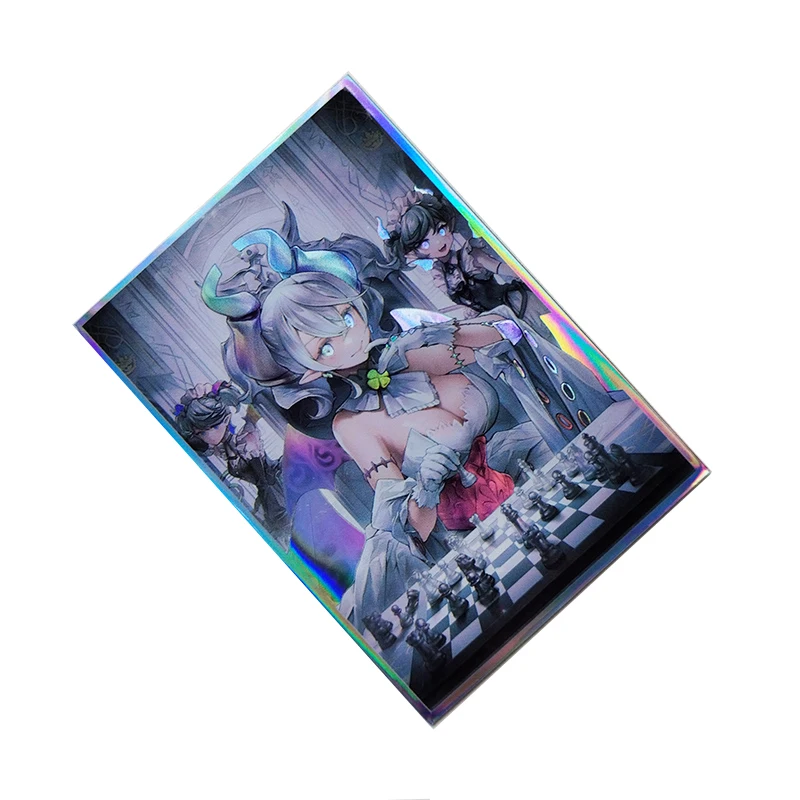 63x90mm 50PCS Holographische Ärmeln YUGIOH Karte Ärmeln Abbildung Anime Protector Karte Abdeckung für Bord Spiele Trading karten