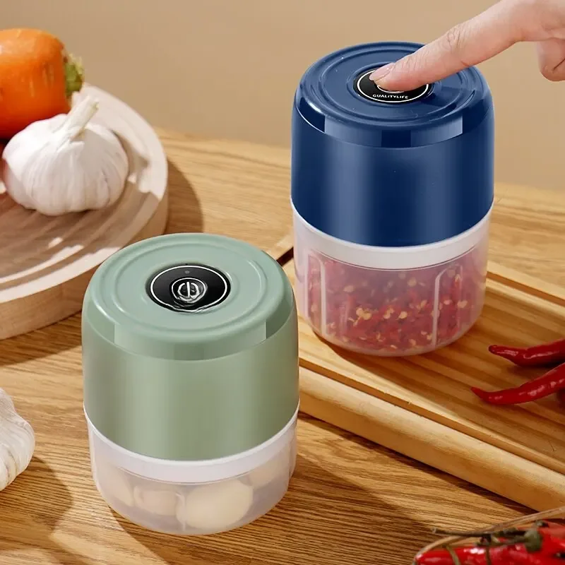 Mini helicóptero elétrico, Triturador de alho, Moedor de carne, Pressione helicóptero vegetal,