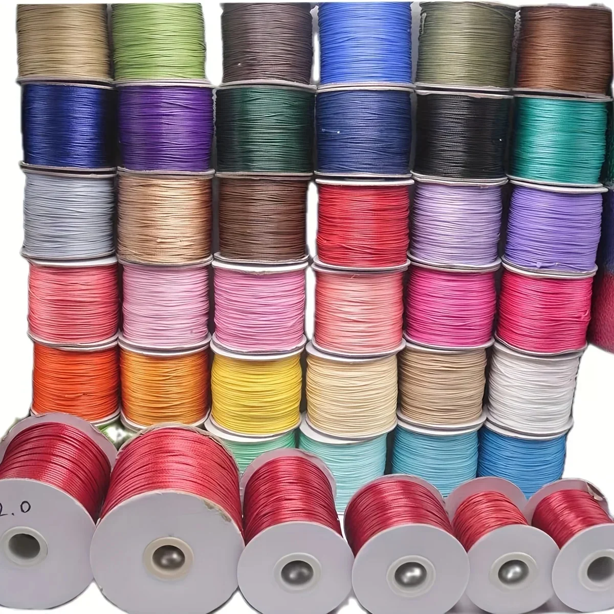0.5\0.8\1.0\1.5\2.0mmX15Yards (540inch) Black Korean Style Wax Thread Liny Cord Line PU Leather Braided String For Jewelry Makin — zdjęcie 2