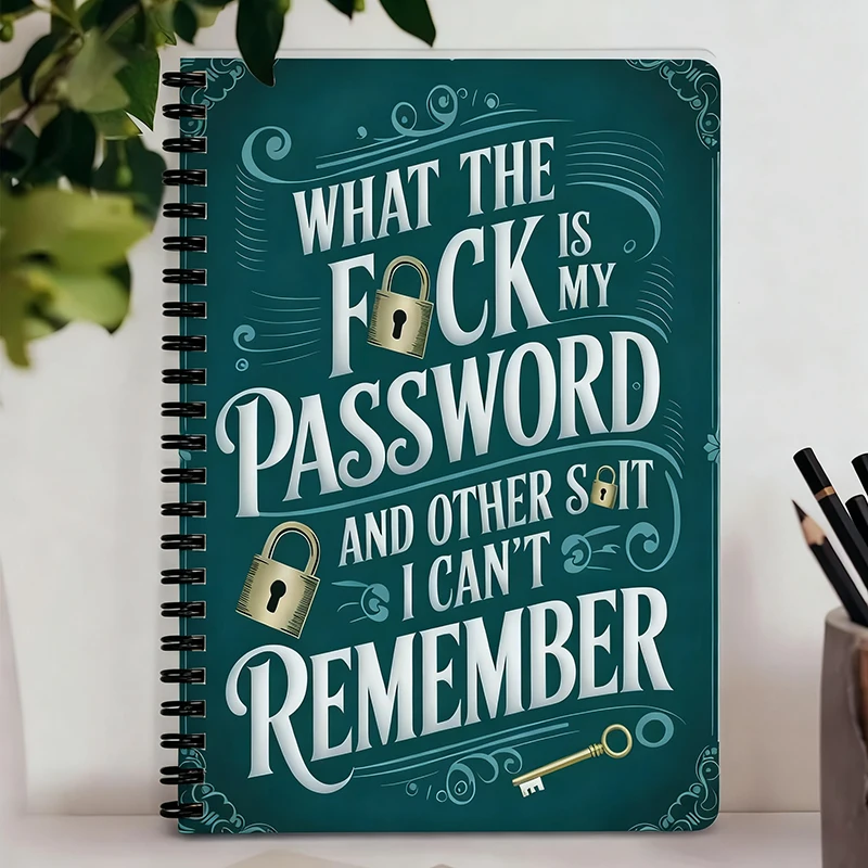 1 Simple Password Book, Hardcover Spiral Notebook, Hardcover Diary, Minimalist Address and Password Manager, with Quick Access to Website Passwords, Perfect for Storing Passwords for Home Office Internet Computer Logins, Great Holiday Gift # Global Selections