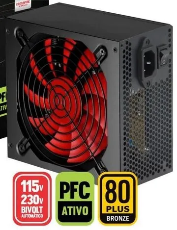 Source ATX Gamer 500W Real TRS500/BPC500 80 Plus Bronze PFC Automatic Bivolt Active-Super Silent