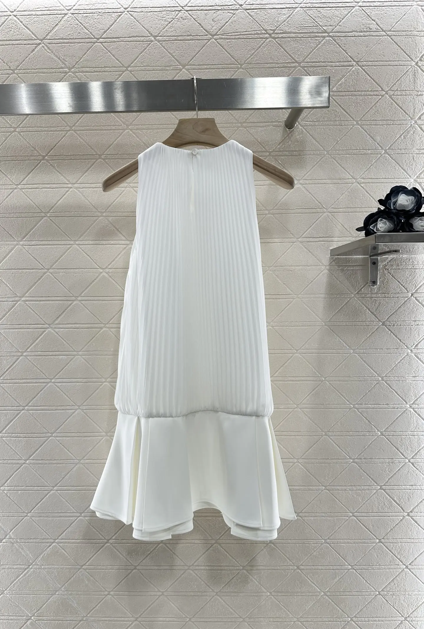 

2025 New Dress Sleeveless Cotton O-neck Zippers Solid Fashionable Versatile Slimming Figure-hugging Spring Summer