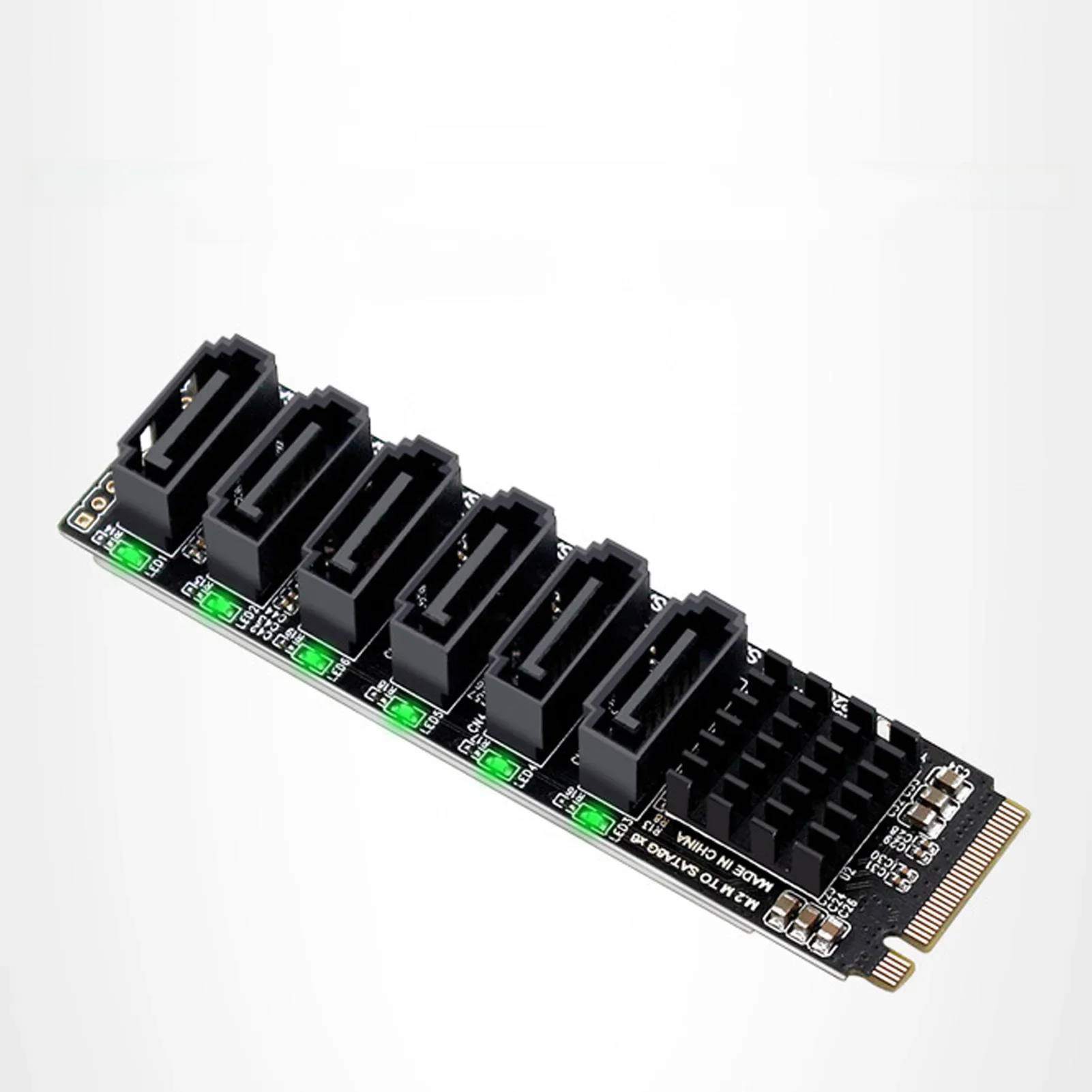 Cartão de Expansão com Indicador Inteligente, Alta Velocidade, M.2 a SATA3.0, PCIE a SATA, 6Gbps,