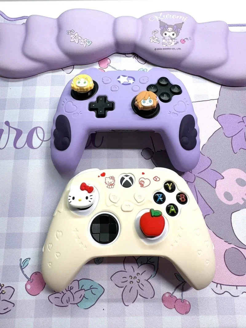 Hello Kitty Kuromi dessin animé mignon manette de jeu étui de protection Geekshare Sanrio Xbox coque souple anti-dérapant résistant à la sueur ensembles de Silicone
