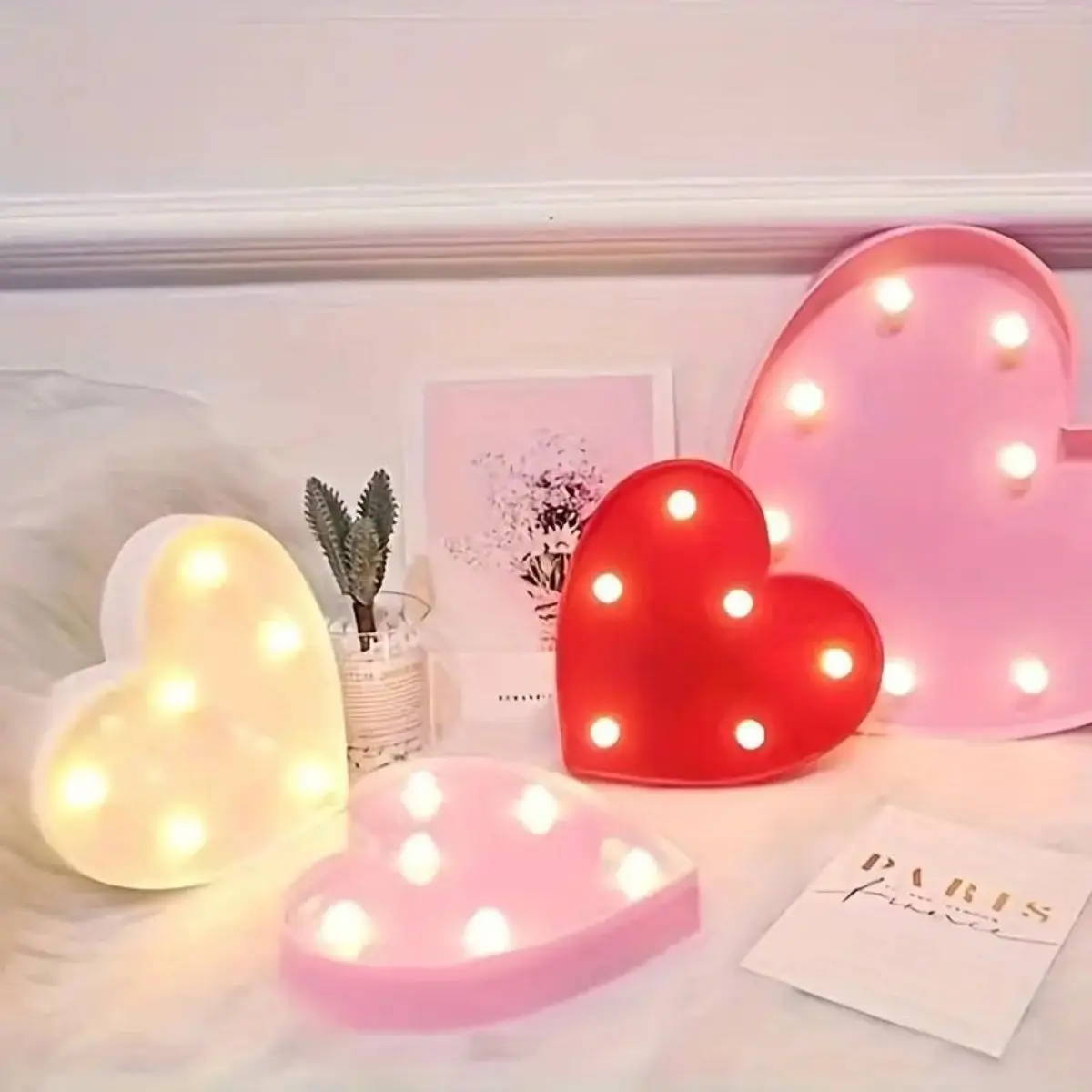 1pc LED Letter Love Heart Lights, Proposal Marriage Romantic Confession Scene Atmosphere Decoration Shaped Lights