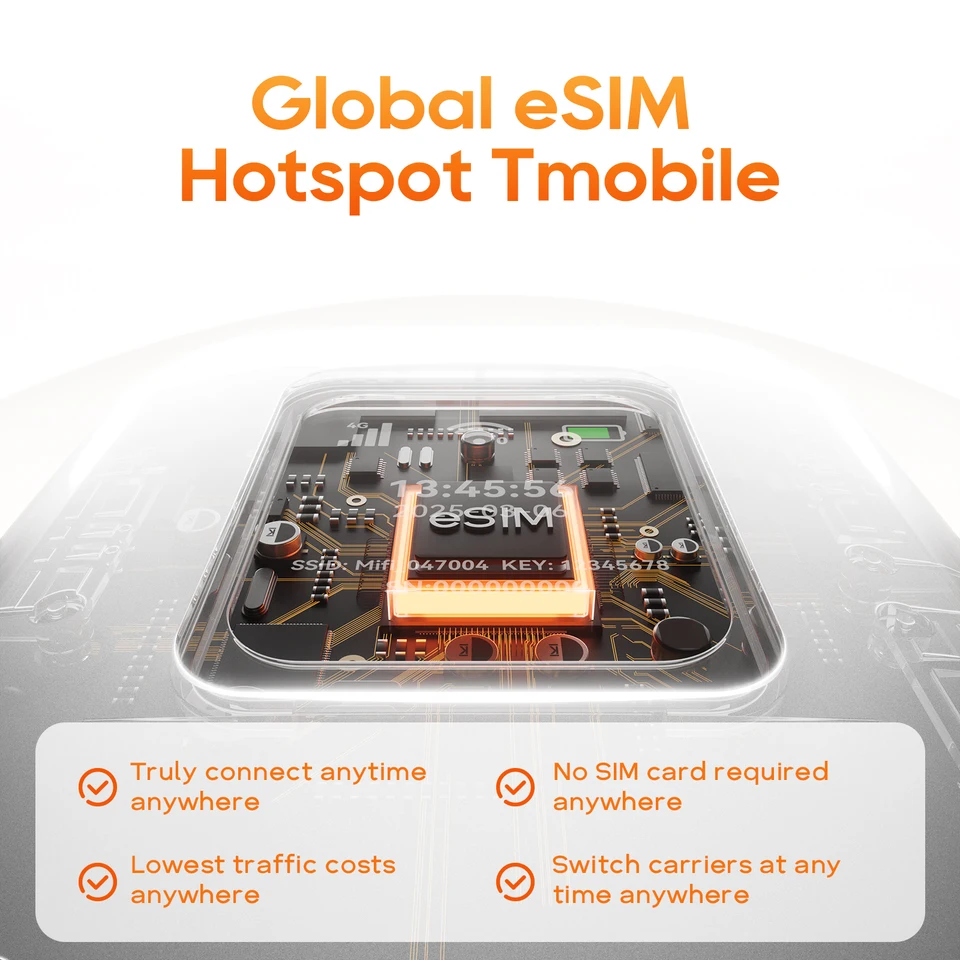 Linklan 4g LTE Portable eSIM Wifi Hotspot Pocket Mobile Router