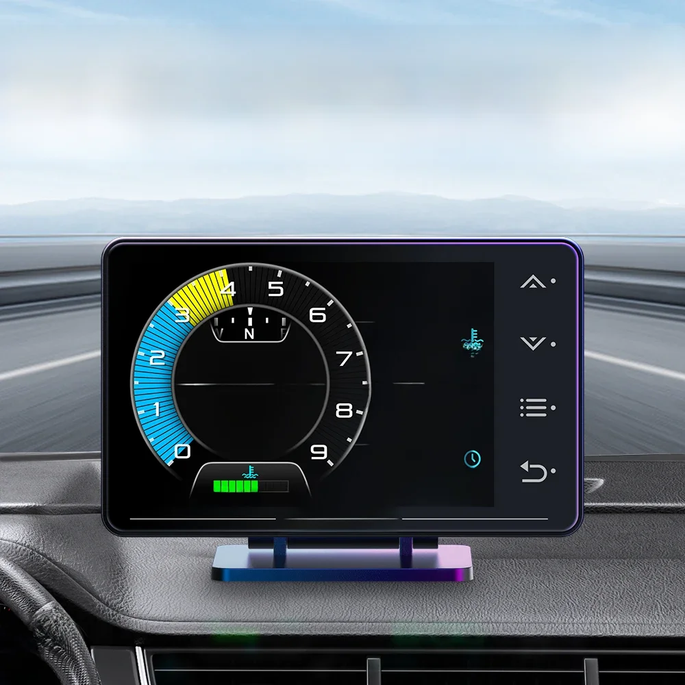 XS HUD-meter Auto Multifunctioneel OBD+GPS Instrument Watertemperatuur Turbo Oliedruk Olietemperatuur Head-up Display - afbeelding 2
