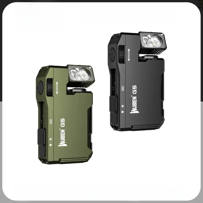 WUBEN G5 400Lumens Mini EDC lumière batterie intégrée rechargeable ultra-légère 180 ° Tête rotative avec queue magnétique