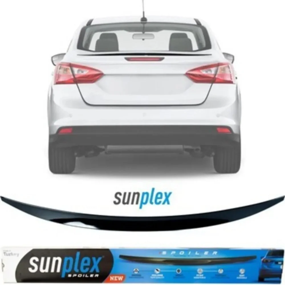 Rear Trunk Spoiler For Ford Focus 3-4 Sedan 2011-2018 Car Accessories Lip Plastic Glossy Black Wing Exterior Parts Sport Tuning