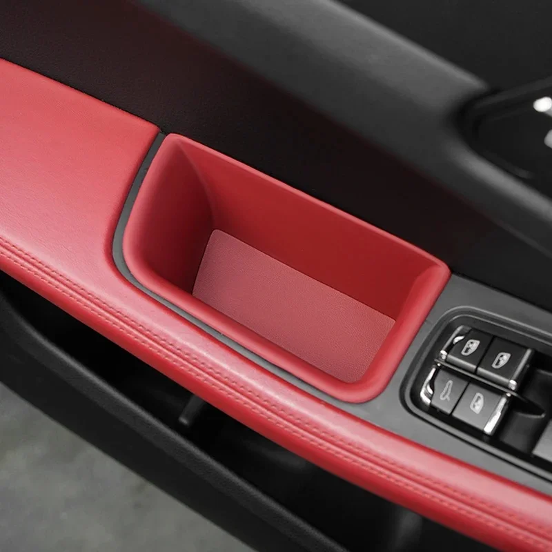 Für Porsche Macan 2014-2024 Auto Organizer Türgriff Lagerung Box Vorne Hinten Tür Armlehne Schutz Schlüssel Telefon Halter zubehör