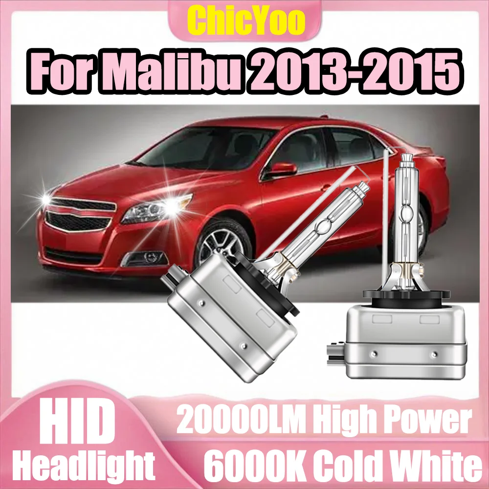 

2PCS HID Xenon Headlight 6000K Super White Canbus No error 20000LM High Power Auto Lamps Xenon Lights For Malibu 2013 2014 2015