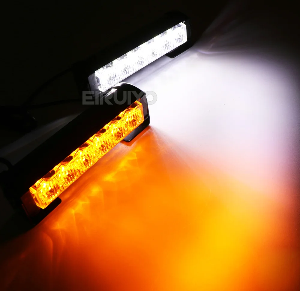 Amber White 2x4 2x6 LED Hight Quality Truck Grille Strobe Lightbar Police Ambulance Emergency Flashing Warning Lights 12V 24V - Image 6