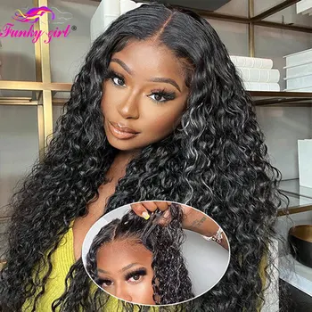 Wasserwelle leimlose Perücke menschliches Haar bereit, lockiges Haar 13x4 Spitze Front Perücken für Frauen brasilia nischen Remy Haar Spitze Verschluss Perücken zu tragen