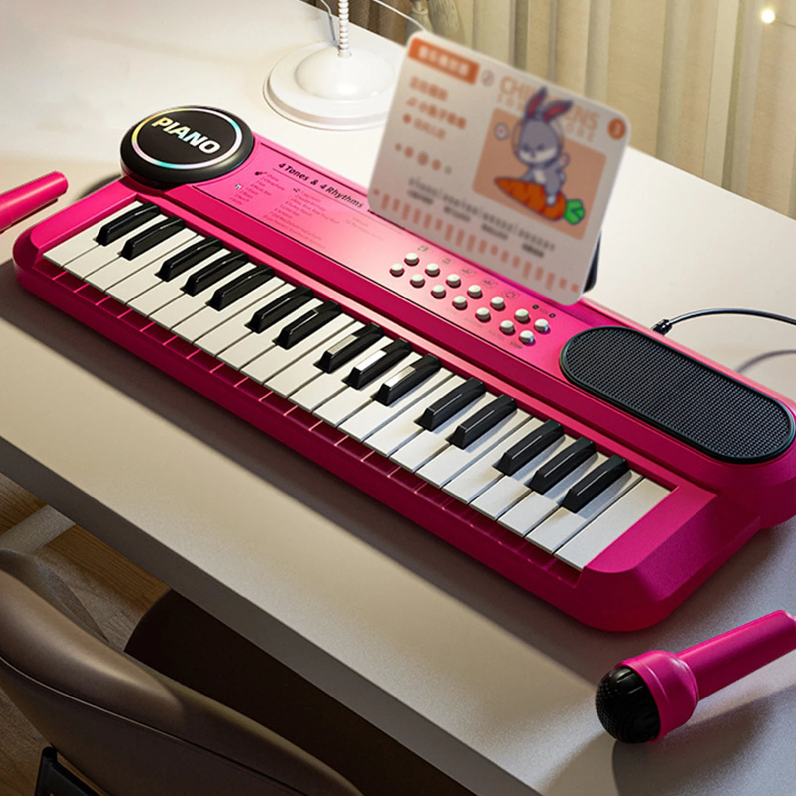 

37-клавишная электрическая игрушка-клавиатура для детей — координация рук и глаз, музыкальное обучение, образовательный подарок для малышей от 3 до 6 лет