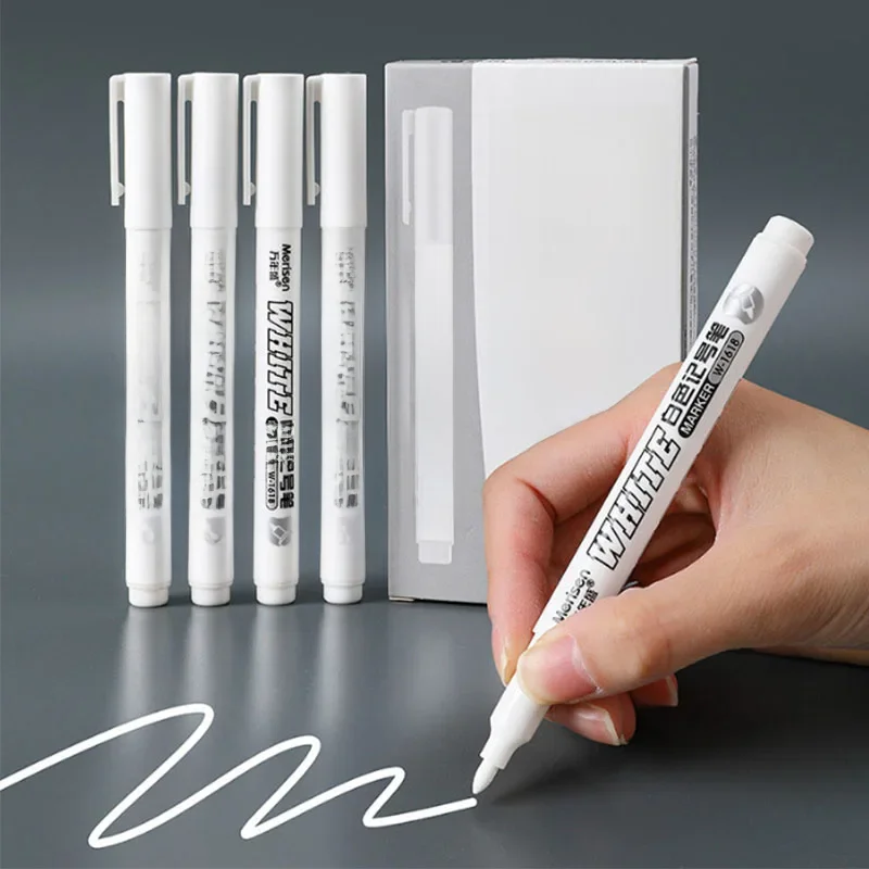 Novo 1/2/3 pçs marcador de metal à prova dwaterproof água permanente caneta pintura branca lavagem