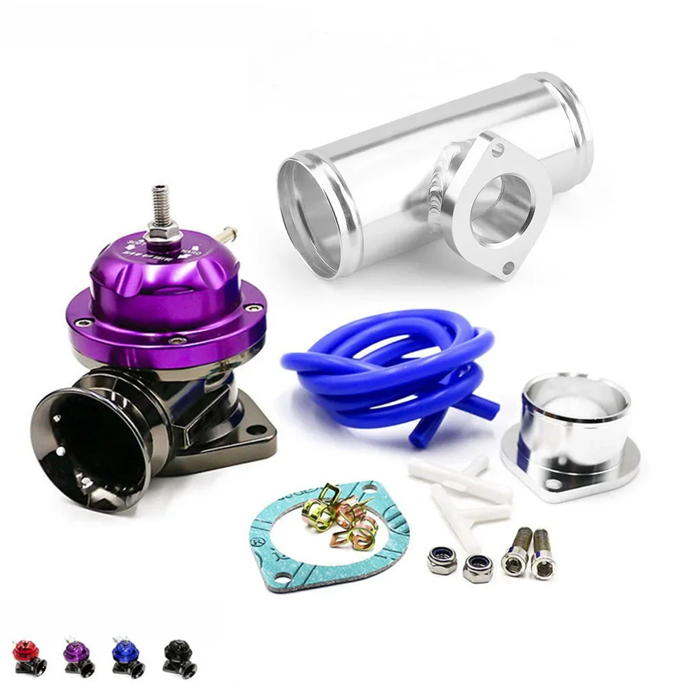 Zawór wydmuchowy Turbo Type-RS Regulowany 25psi BOV z rurą kołnierzową 63mm lub 76mm Do adaptera zaworu wydmuchowego GD-RS FV RZ L=150mm — zdjęcie 2