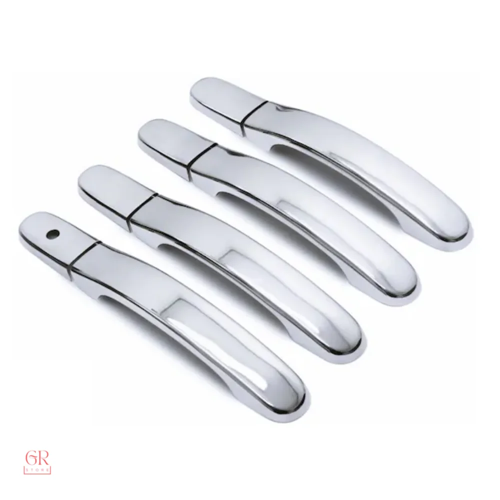 Chrome Door Handle 4 Door Stainless Steel For Ford Fiesta 2002-2008