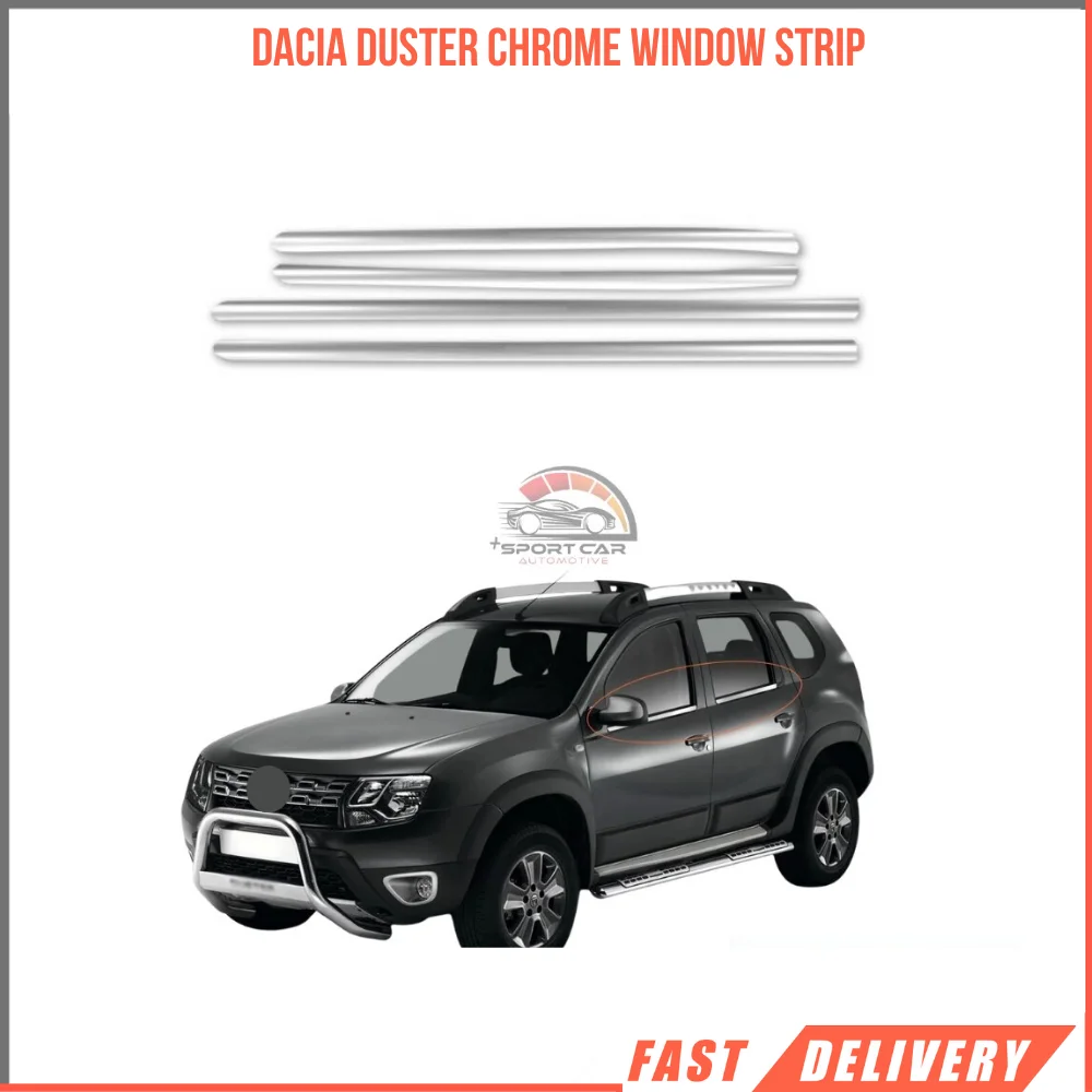 Stainless steel chrome window frame design exterior car accessories parts for Dacia Duster-Free Shipping