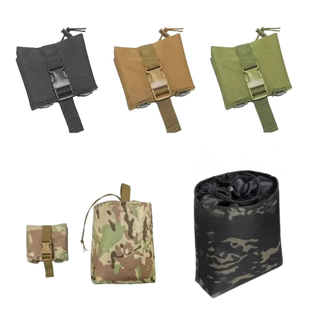 Pochette pliante Molle pour magazines, munitions militaires Airsoft, sac à outils EDC, étui de récupération utilitaire pliable