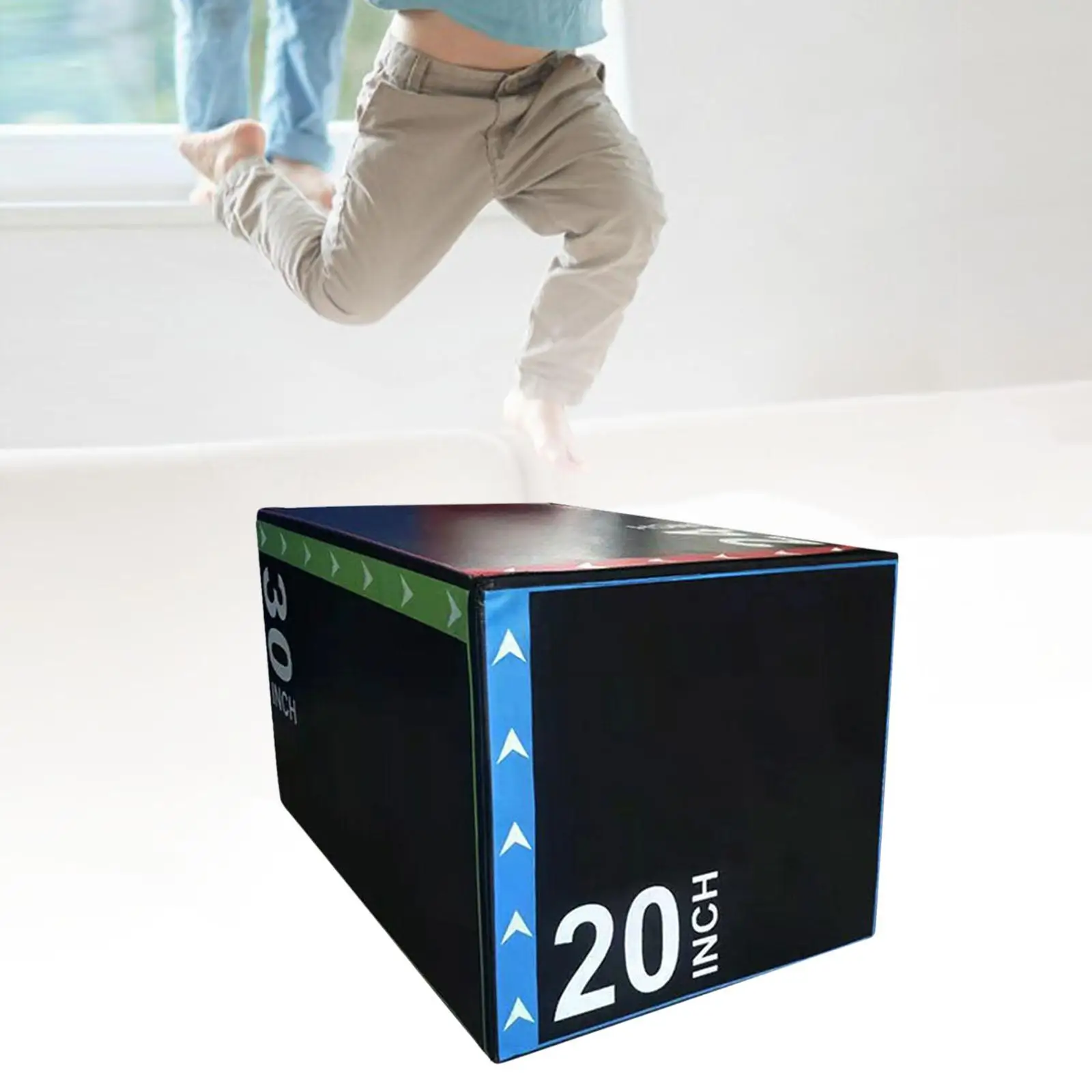 3 in 1 Plyometric Jump Box Anti Slip Fitness Exercise Step up Box for Jumping Conditioning Strength Training Home Gym Equipment