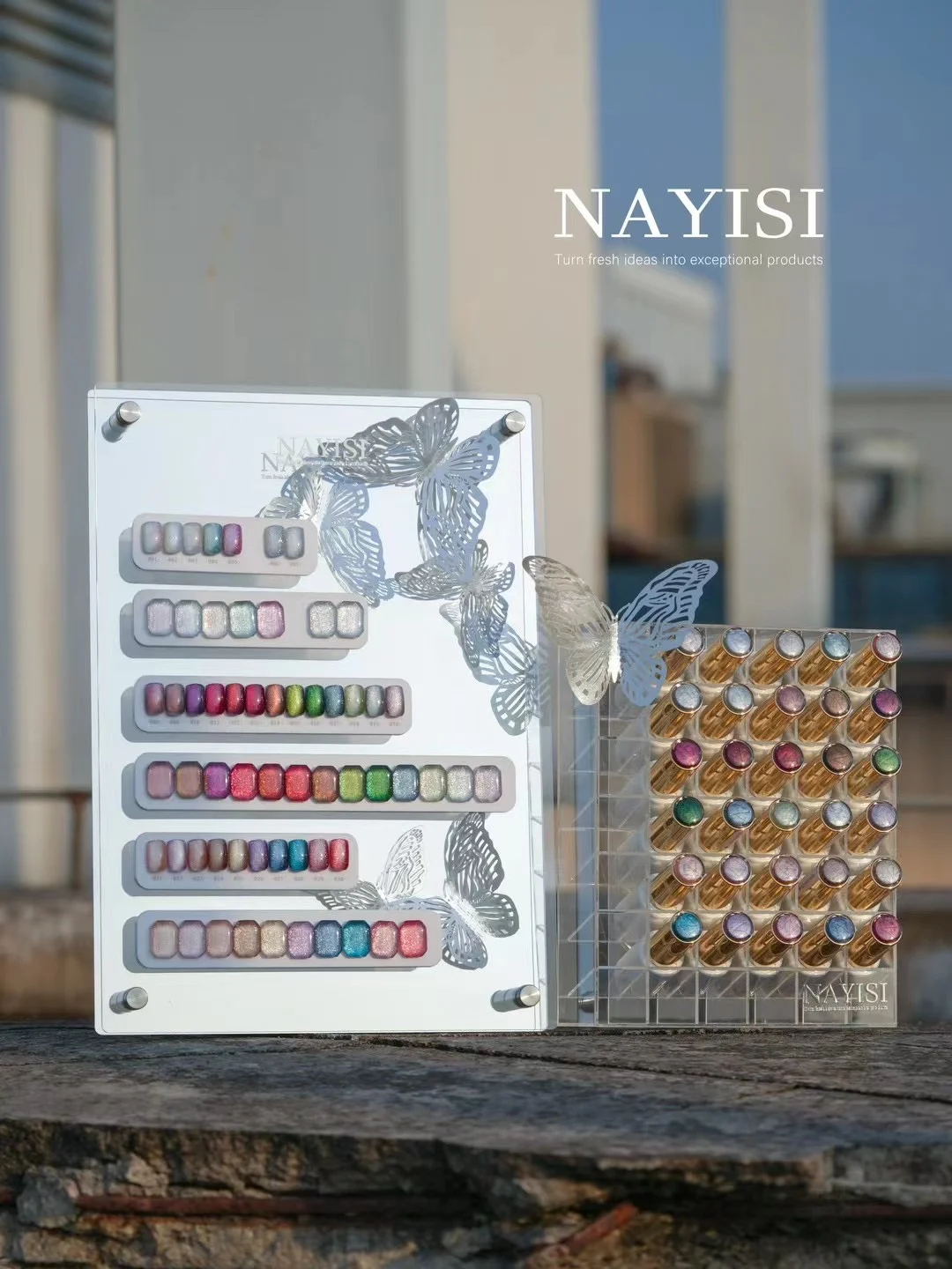 NAYISI 30 Colors Mismatched Cat eye Nail gel set New model 2024 Hot selling Nail art kit Non-toxic Uv gel Nail salon