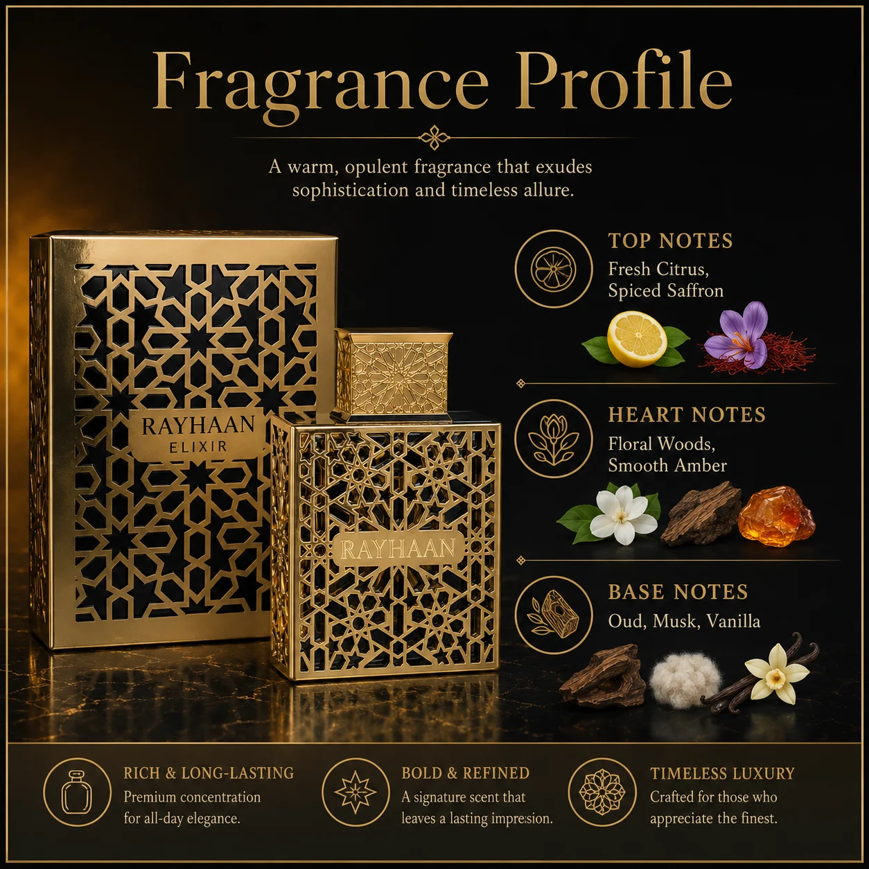 Perfume Masculino Rayhaan Elix - Perfume Fragrance Making reseña y precio