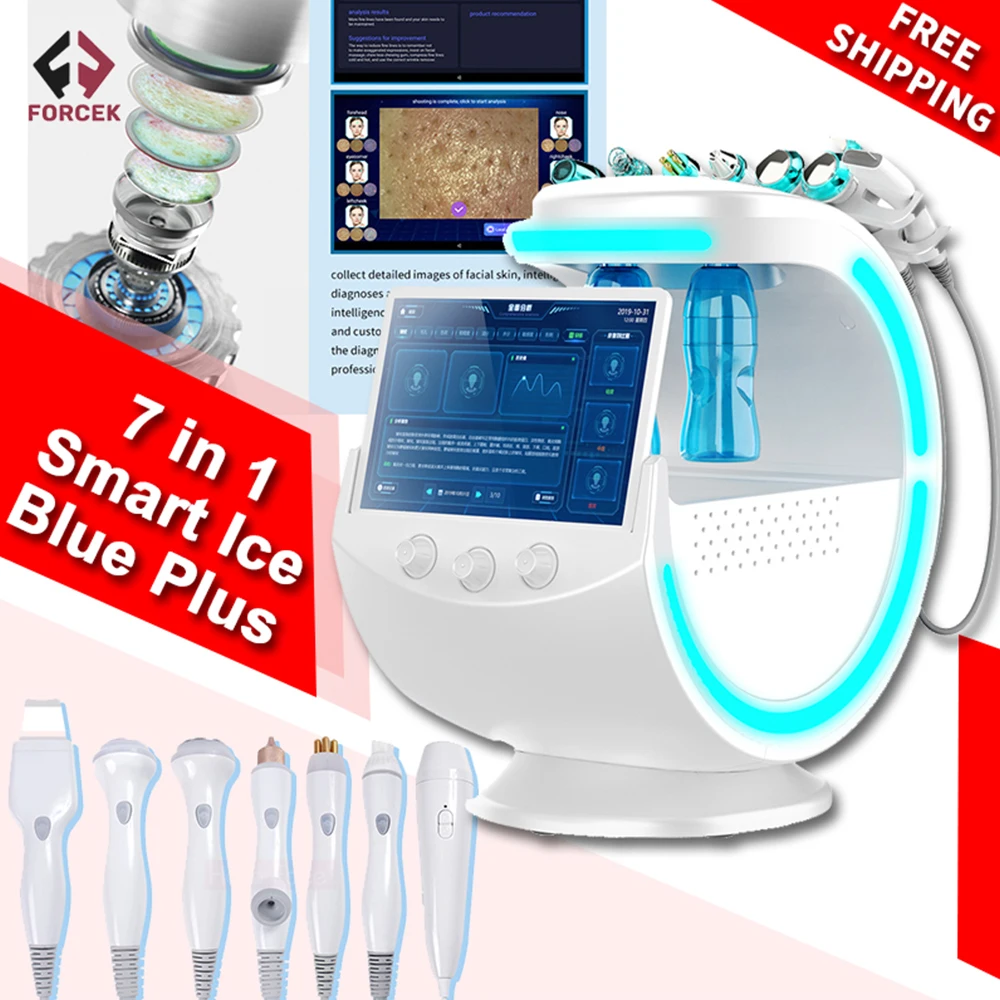 

7 in 1 Skin Care Analyzer Facial CO2 H2 Machine With High-frequency Electric Bubble Machine 2nd Generation Hydro Dermabrasion