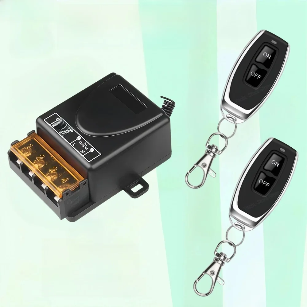AC 220V 30A 1CH 433Mhz bezprzewodowy pilot zdalnego sterowania przełącznik RF przekaźnik odbiornik + nadajnik włączania/wyłączania do lampy urządzenia elektrycznego — zdjęcie 2