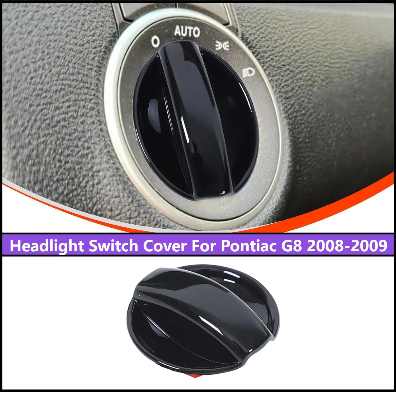 ABS Glänzend Schwarz Auto Innen Scheinwerfer Schalter Taste Abdeckung Dekorative Trim Für Pontiac G8 2008-09 Holden Commodore 2008-2011