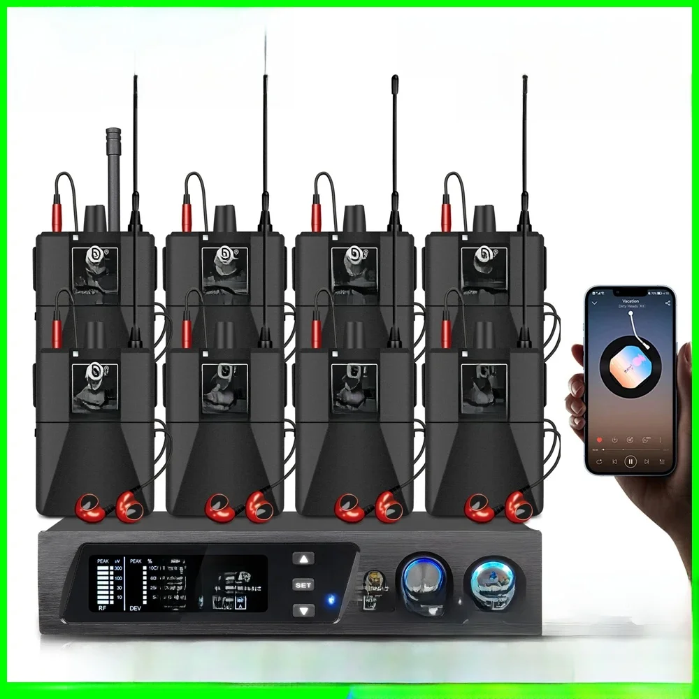 Debra – système de surveillance intra-auriculaire sans fil IEM UHF ER102, canal unique avec transmetteur Multiple pour petits concerts et cinéma maison.