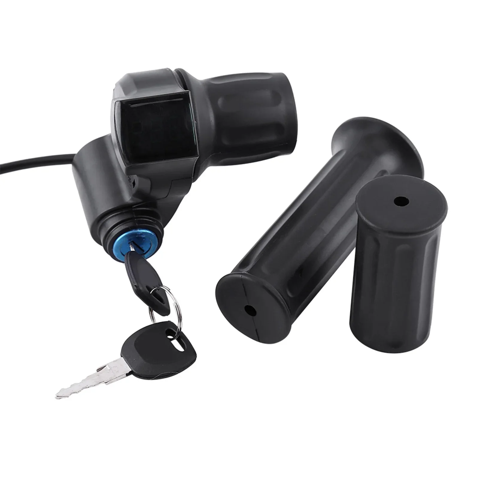 AliExpress 12V-99V Electric Bike Scooter Half Wrist Throttle Grip Handle LED Display Key Knock new