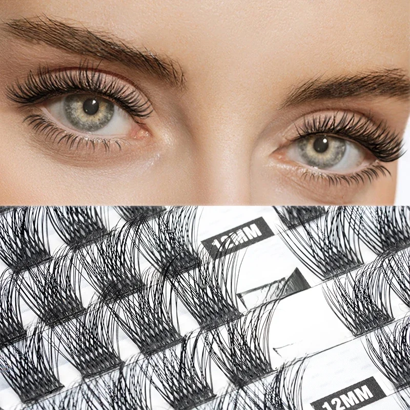 Etvite diy cluster wimpern flauschige volumen wimpern verlängerung natürliche segmentierte falsche