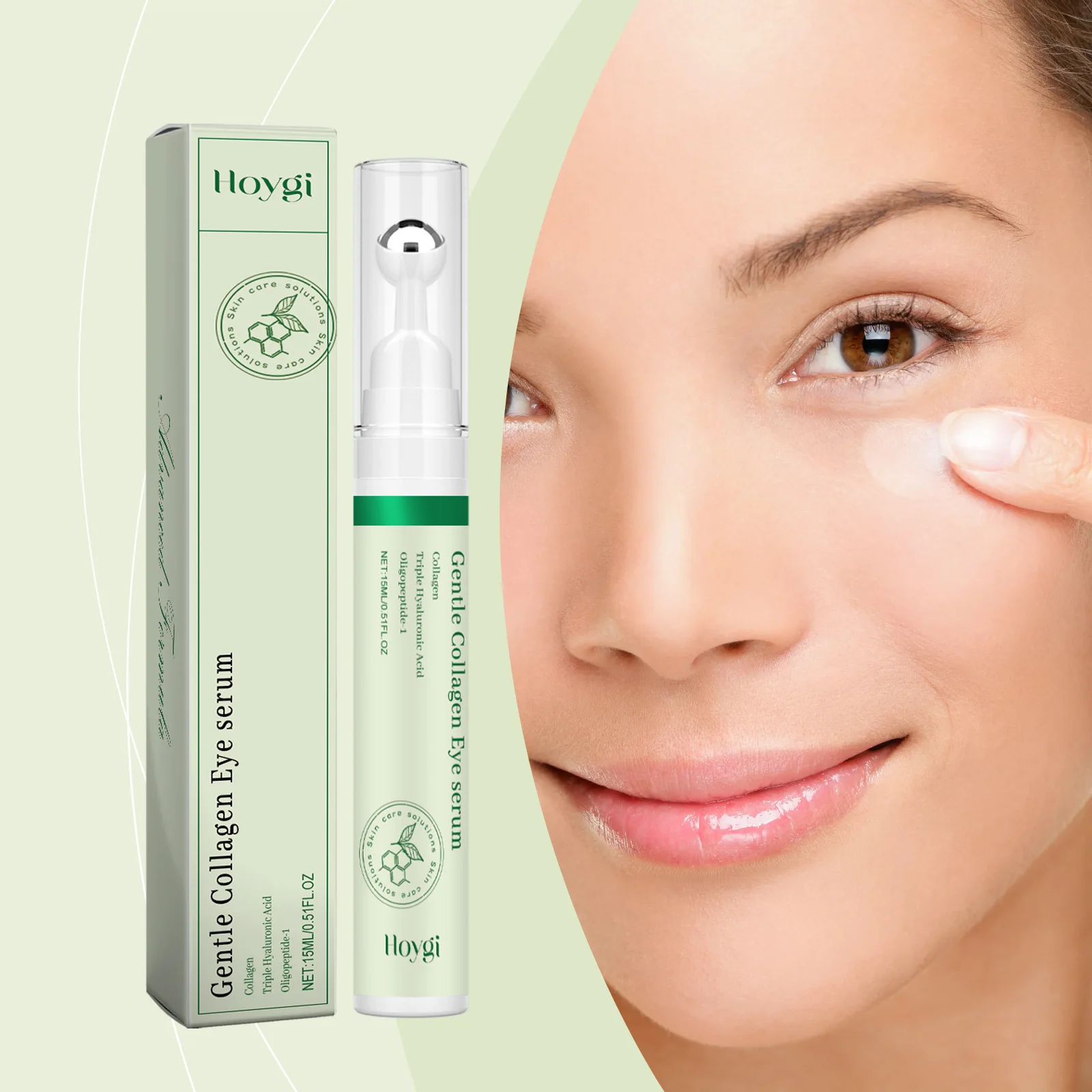 

Hoygi 15ml Collagen Eye Serum Lightening Dark Circles Eye Bags Eyes Puffy Repair Lifting Fine Line Moisturizing Eye Roller Serum