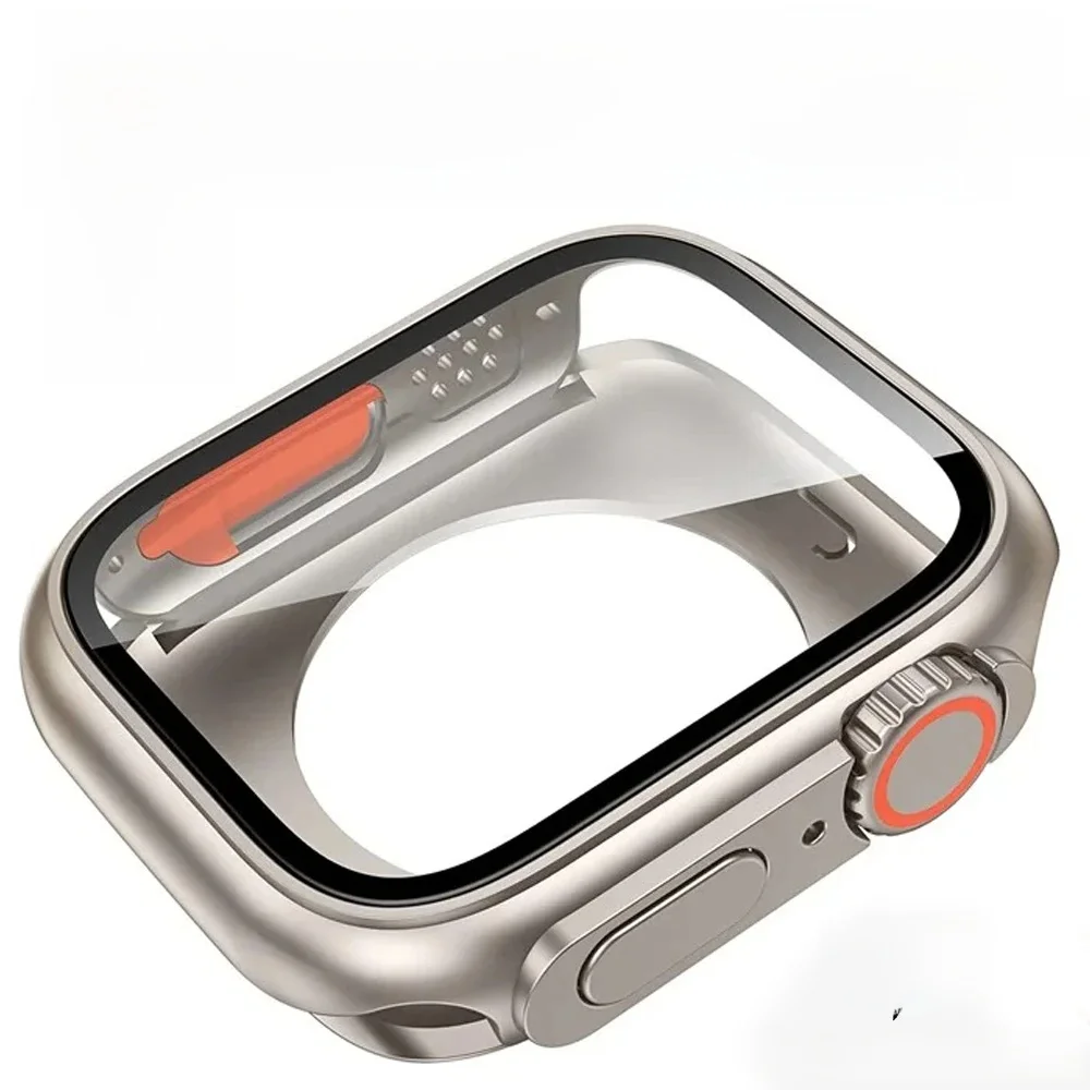 Ochraniacz ekranu do Apple Watch 46mm 45mm 44mm 40 41 42mm, twarda obudowa PC z przednim i tylnym zderzakiem, iWatch 10 9 8 7 SE 6 5, zmiana na Ultra — zdjęcie 2