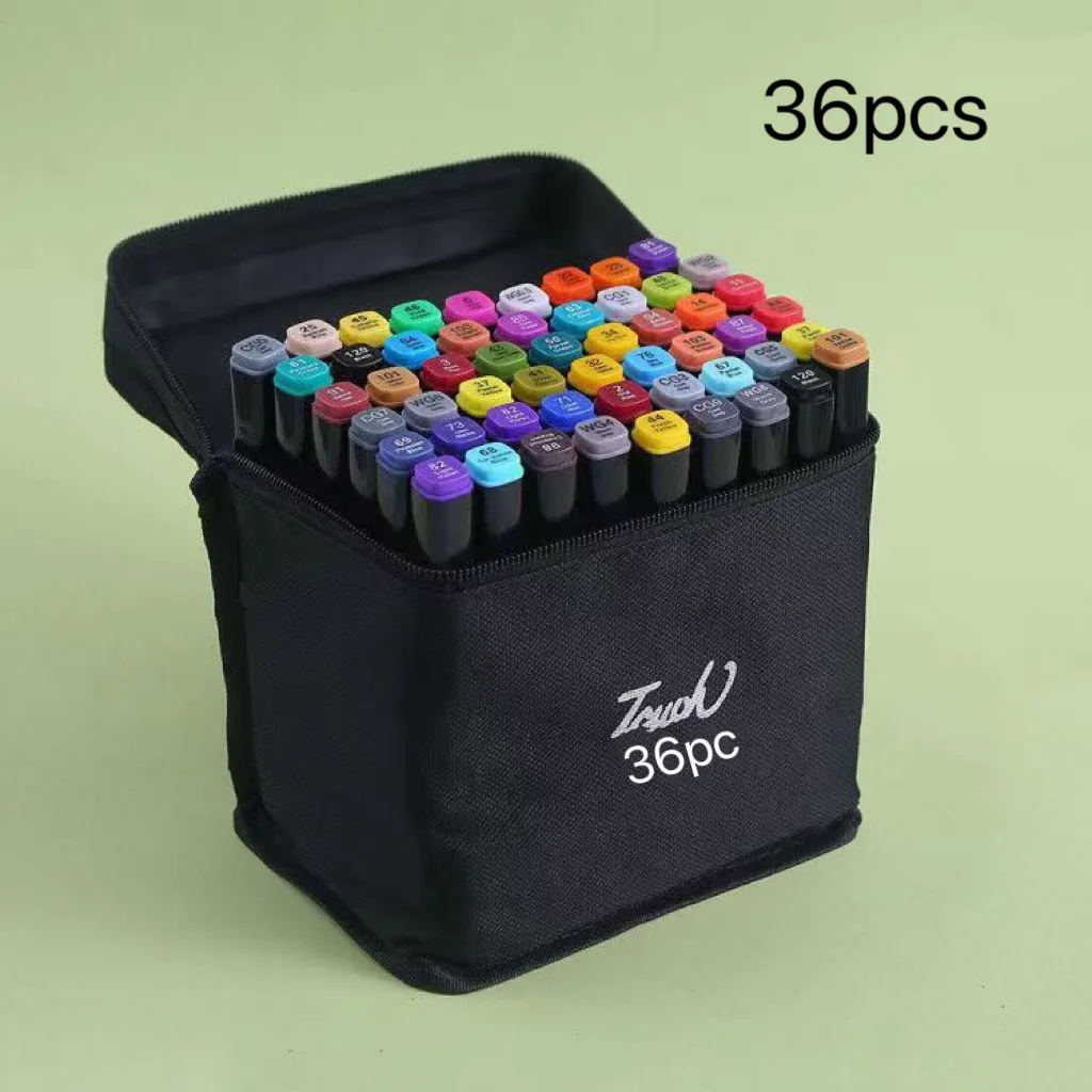 Markers double point down tips brush 36 colors