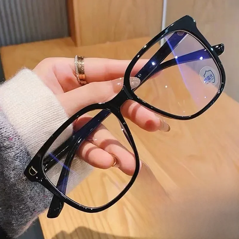 Lunettes de myopie à grande monture pour femmes, Anti-lumière bleue, protection des yeux, pour ordinateur, dioptries-1.0 -1.5 -2.0 à-6.0, nouvelle collection