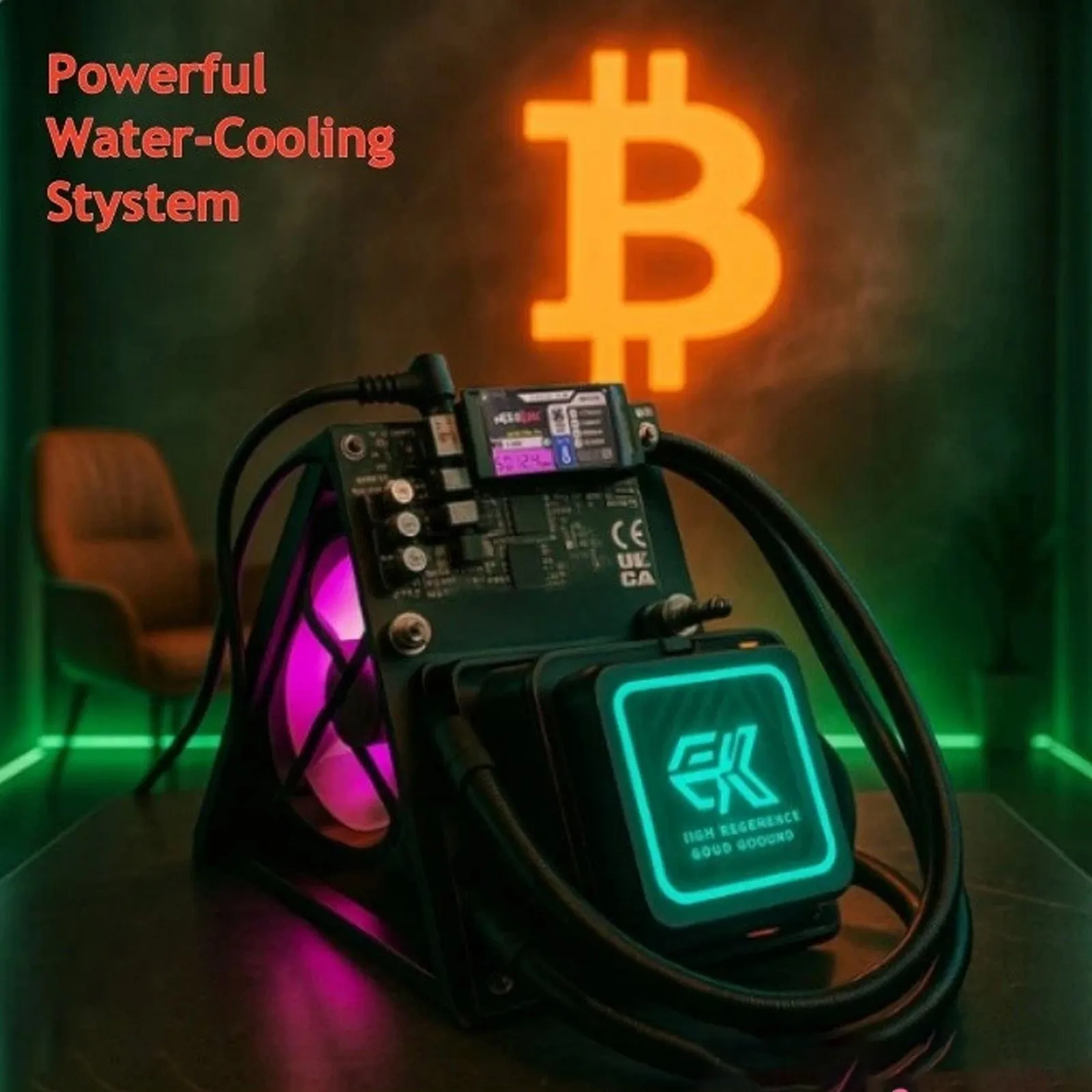 TO Bitaxe Miner NerdQaxe++ 4.8Th/s Enfriador de líquido hidro Bitcoin Miner